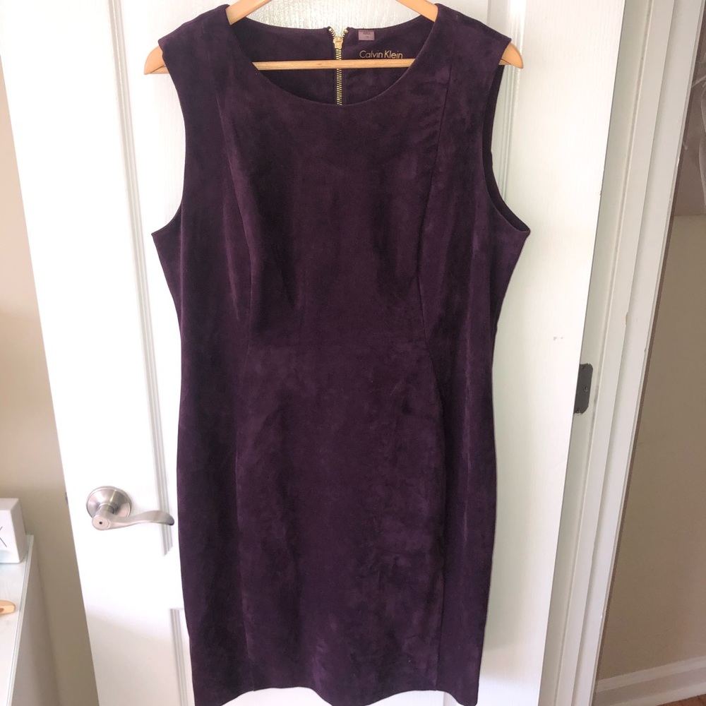 Calvin Klein Suede Cocktail Dress